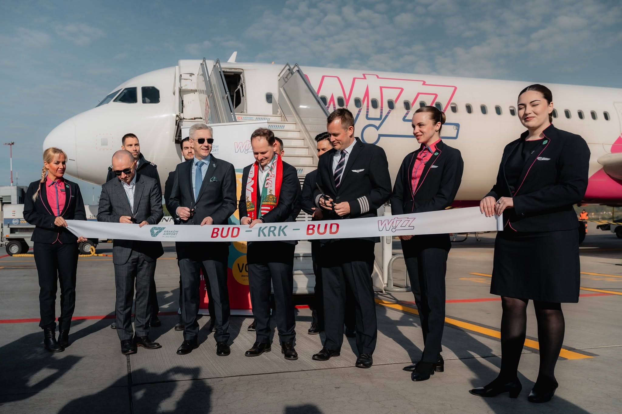 2026 – Powitanie samolotu WizzAir Budapeszt-Kraków